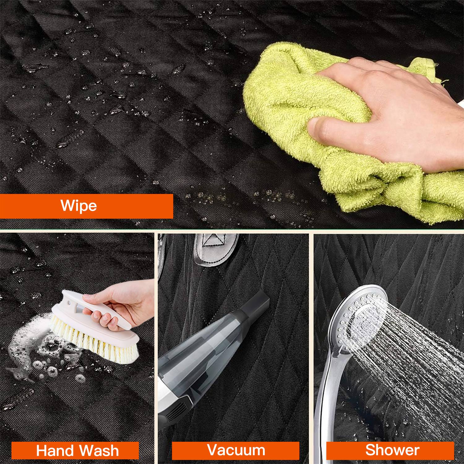 Waterproof Dog Car Seat Cover with Safety Belt