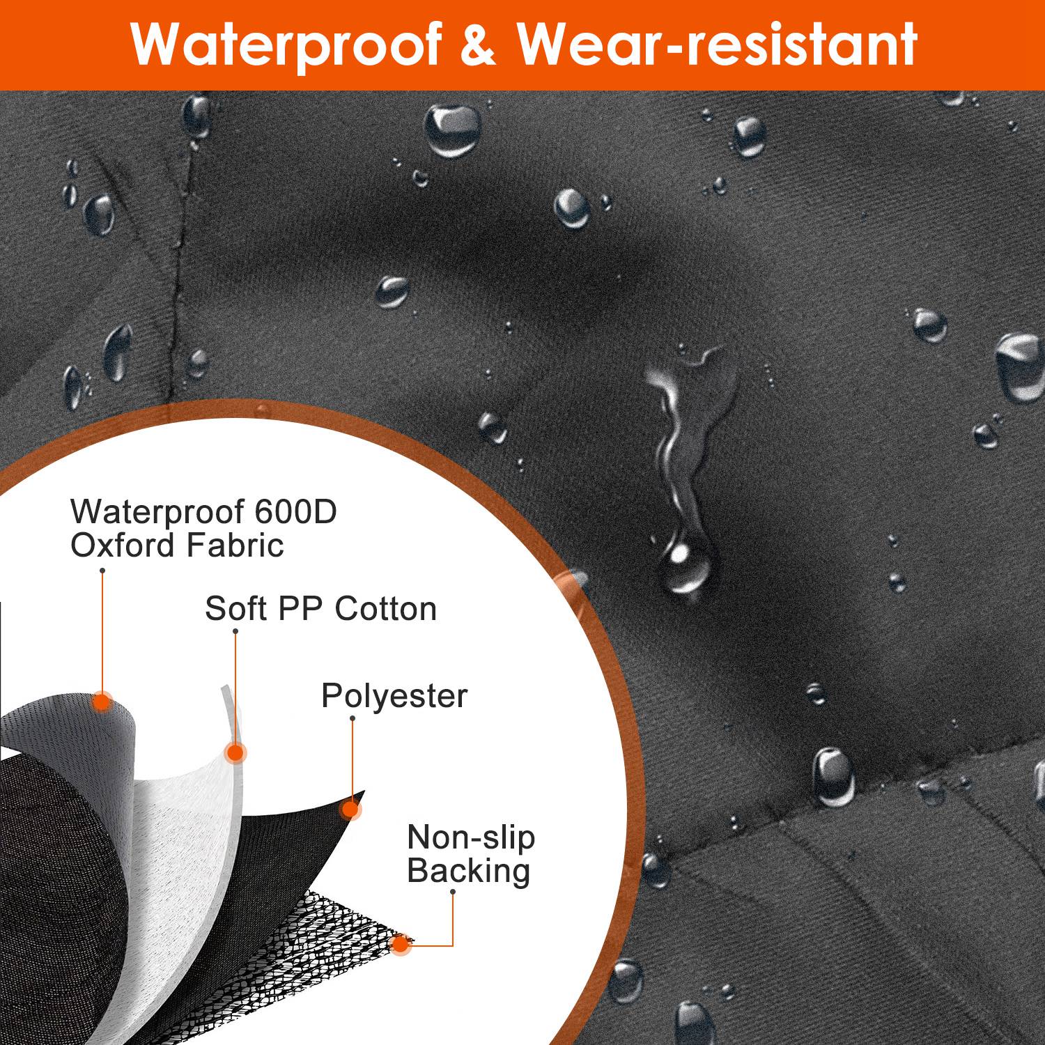 Waterproof Dog Car Seat Cover with Safety Belt